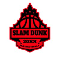 SLAM DUNK Basketball Logo Template